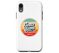 Jesus Saves Retro Vintage Christian Faith Bible Verse Gifts Carcasa para iPhone XR
