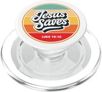 Jesus Saves Retro Vintage Christian Faith Bible Verse Gifts PopSockets PopGrip para MagSafe