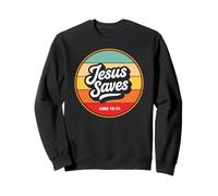 Jesus Saves Retro Vintage Christian Faith Bible Verse Gifts Sudadera