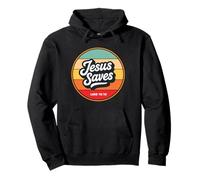 Jesus Saves Retro Vintage Christian Faith Bible Verse Gifts Sudadera con Capucha