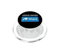 Jesus Saves! Share! Minimal Text Evangelism Gospel PopSockets PopGrip para MagSafe