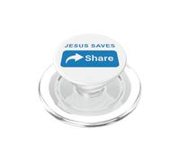 Jesus Saves! Share! Minimal Text Evangelism Gospel PopSockets PopGrip para MagSafe