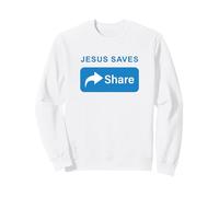 Jesus Saves! Share! Minimal Text Evangelism Gospel Sudadera