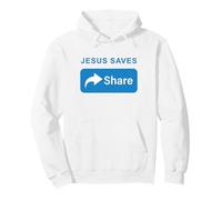 Jesus Saves! Share! Minimal Text Evangelism Gospel Sudadera con Capucha