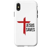 Jesus Saves Sign Cross Christian Minimal Religious Faith God Carcasa para iPhone X/XS
