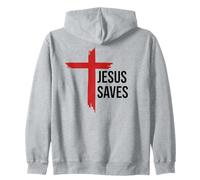 Jesus Saves Sign Cross Christian Minimal Religious Faith God Sudadera con Capucha