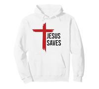 Jesus Saves Sign Cross Christian Minimal Religious Faith God Sudadera con Capucha