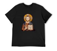 Jesus Says Don't Be A Dick Camiseta Man's Fashion Cotton Black Clothes, Negro , M