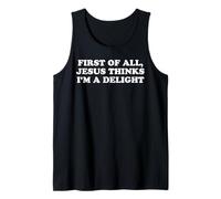 Jesus Says I'm a Delight Funny Christian Camiseta sin Mangas