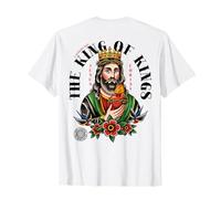 Jesús señor de señores - Rey de Reyes - versículo bíblico Retro Espalda Camiseta