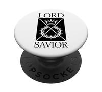 Jesús Señor Y Salvador - Minimalista Cristiano Religioso Jesús PopSockets PopGrip Adhesivo