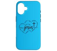 Jesus Shirt Cross Christian Tee para mujer Believe God Heart Carcasa para iPhone 16