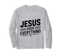 Jesús sobre Todo Fe Inspiradora Manga Larga