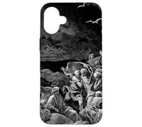 Jesus Stills The Tempest Gustave Dore Grabado Arte Bíblico Carcasa para iPhone 16 Plus