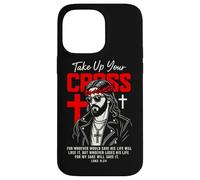 Jesus Streetwear Take Up Your Cross Lucas 9:24 Versículo de la Biblia Carcasa para iPhone 14 Pro MAX