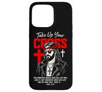 Jesus Streetwear Take Up Your Cross Lucas 9:24 Versículo de la Biblia Carcasa para iPhone 15 Pro MAX