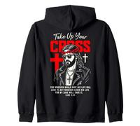Jesus Streetwear Take Up Your Cross Lucas 9:24 Versículo de la Biblia Sudadera con Capucha