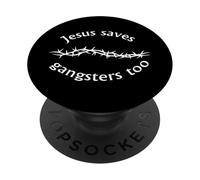 Jesús también Salva a los gángsters PopSockets PopGrip Adhesivo