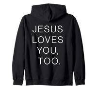 Jesús también te ama Diseño Minimalista Sudadera con Capucha