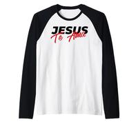 Jesús te ama Camiseta Manga Raglan