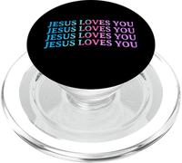 Jesús Te Ama Colorido Religión Cristianismo PopSockets PopGrip para MagSafe