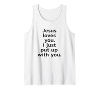 Jesús te ama Creyente de fe Cristiana Camiseta sin Mangas