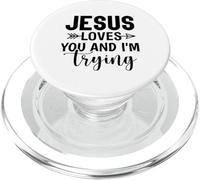 Jesús te ama Cristianos y Mujeres Agradecidos Agradecidos PopSockets PopGrip para MagSafe