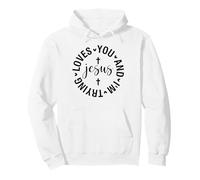 Jesús te ama Cristianos y Mujeres Agradecidos Agradecidos Sudadera con Capucha