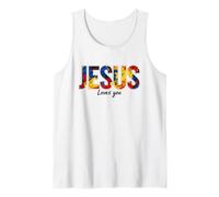 Jesús te ama fe Cristiana Dios Evangelio Iglesia Camiseta sin Mangas