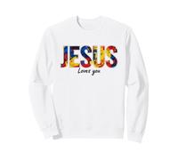 Jesús te ama fe Cristiana Dios Evangelio Iglesia Sudadera