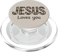 Jesús Te Ama Fe Cristiana Naturaleza Árboles Ciervo PopSockets PopGrip para MagSafe