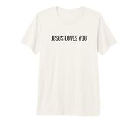 Jesús te ama Gracioso Fe Cristiana Esperanza Confianza en Dios Camiseta Premium