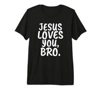 Jesús te ama Hermano Cristiano Creyente Fe Dios Biblia Camiseta Premium