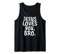 Jesús te ama Hermano Cristiano Creyente Fe Dios Biblia Camiseta sin Mangas