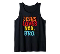 Jesús te ama Hermano Cristiano Creyente Fe Dios Biblia Camiseta sin Mangas