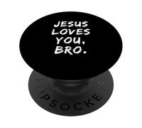 Jesús te ama Hermano Cristiano Creyente Fe Dios Religioso PopSockets PopGrip Adhesivo
