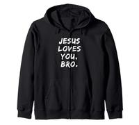 Jesús te ama Hermano Cristiano Creyente Fe Dios Religioso Sudadera con Capucha