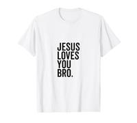 Jesús te ama, Hermano, Divertida fe Cristiana, Esperanza, Confianza en Dios Camiseta gráfica económica