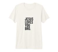 Jesús te ama, Hermano, Divertida fe Cristiana, Esperanza, Confianza en Dios Camiseta Premium