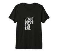 Jesús te ama, Hermano, Divertida fe Cristiana, Esperanza, Confianza en Dios Camiseta Premium