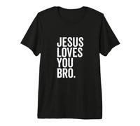 Jesús te ama, Hermano, Divertida fe Cristiana, Esperanza, Confianza en Dios Camiseta Premium