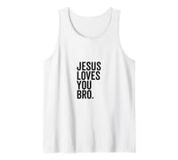 Jesús te ama, Hermano, Divertida fe Cristiana, Esperanza, Confianza en Dios Camiseta sin Mangas