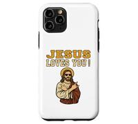 Jesús te ama Hermano Divertido fe Cristiana Jesús Carcasa para iPhone 11 Pro