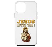 Jesús te ama Hermano Divertido fe Cristiana Jesús Carcasa para iPhone 12 Mini