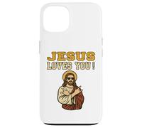 Jesús te ama Hermano Divertido fe Cristiana Jesús Carcasa para iPhone 13