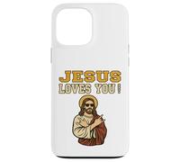 Jesús te ama Hermano Divertido fe Cristiana Jesús Carcasa para iPhone 13 Pro MAX
