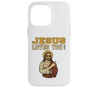 Jesús te ama Hermano Divertido fe Cristiana Jesús Carcasa para iPhone 14 Pro MAX