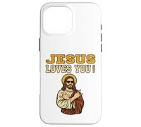 Jesús te ama Hermano Divertido fe Cristiana Jesús Carcasa para iPhone 16 Pro MAX