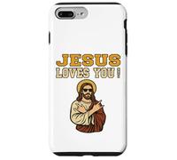 Jesús te ama Hermano Divertido fe Cristiana Jesús Carcasa para iPhone 7 Plus/8 Plus