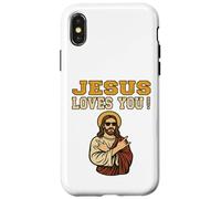 Jesús te ama Hermano Divertido fe Cristiana Jesús Carcasa para iPhone X/XS